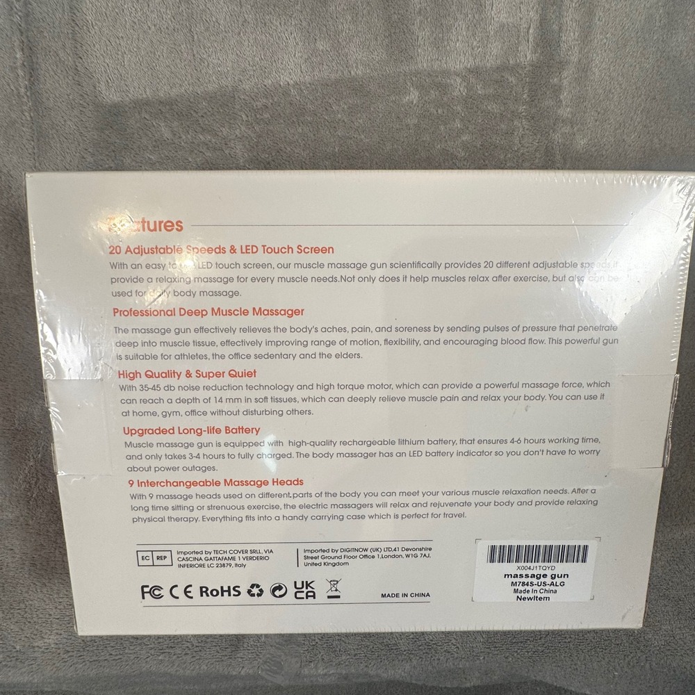 Cotsoco Deep Tissue Massage Gun 20 Speeds LED Screen M784S-US-ALG New - Picture 4 of 7